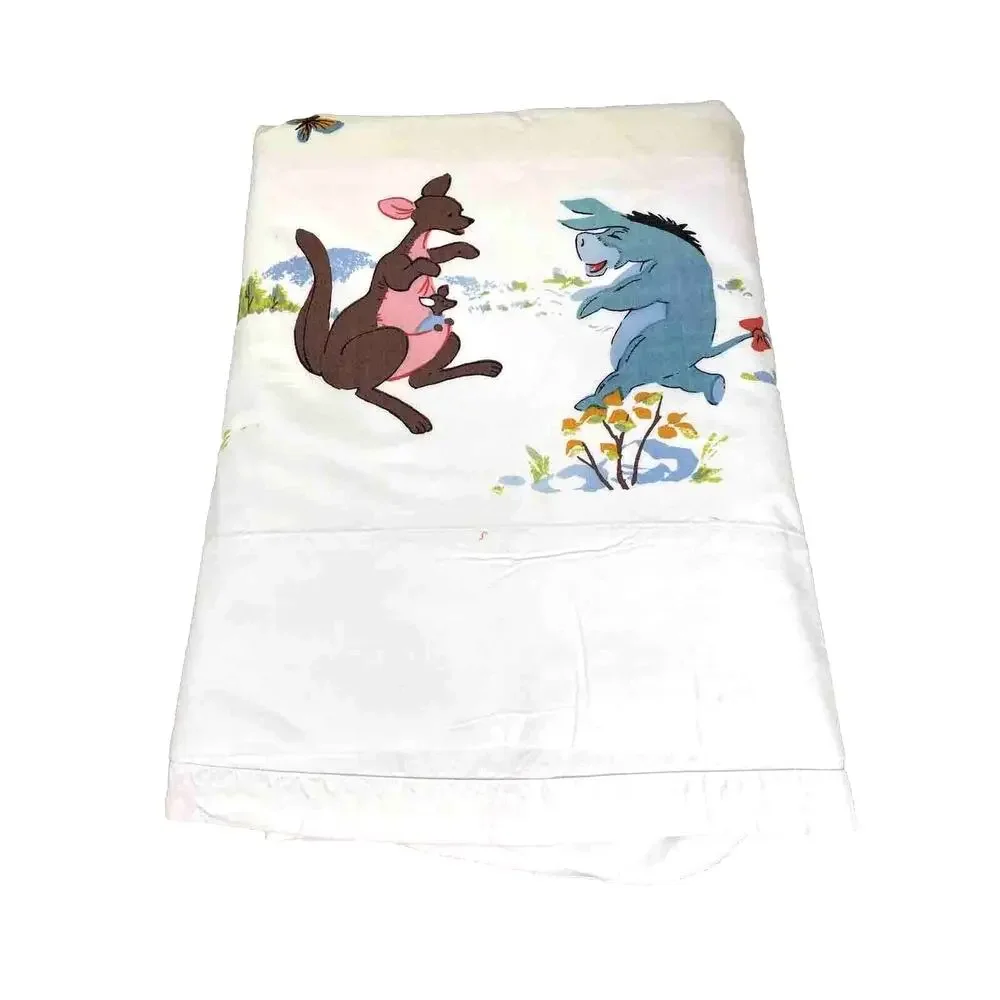 Disney Winnie The Pooh Twin Flat Bed Sheet Classic Collectible 1964 Vintage Rare